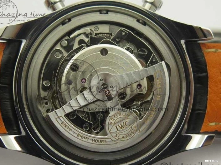 MIROTIME 0308 Portuguese Chrono SS ZF 1:1 Best Edition Gray Dial SS On Black Leather Strap A ZipUp 7215